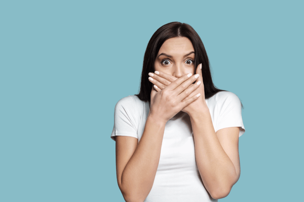 Woman with dental anxiety